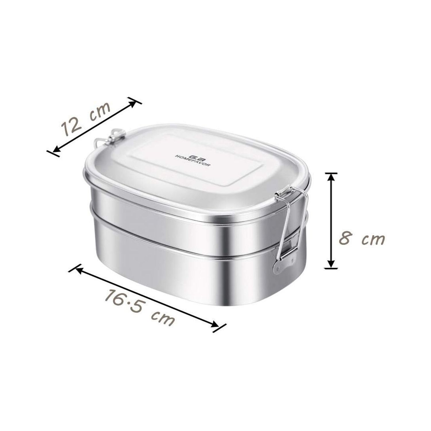 GA Homefavor Stainless Steel Lunch Box 2-in-1 Bento Box Eco-Friendly Food Container GA Homefavor Stainless Steel Lunch Box 2-in-1 Bento Box Eco-Friendly Food Container