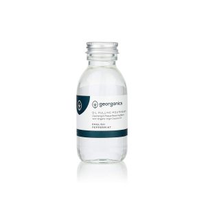 Georganics Oil Pulling Mouthwash - Organic Coconut Oil & English Peppermint Blend - Natural and Organic Mouthwash