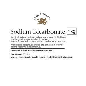 Bicarbonate of soda for Cleaning and Kitchen 1kg directions for use