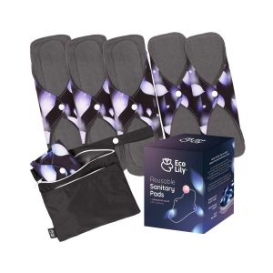 Eco Lily 6 pack Reusable Cloth Sanitary Towels