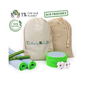 Reusable makeup remover pads set - caring by nature